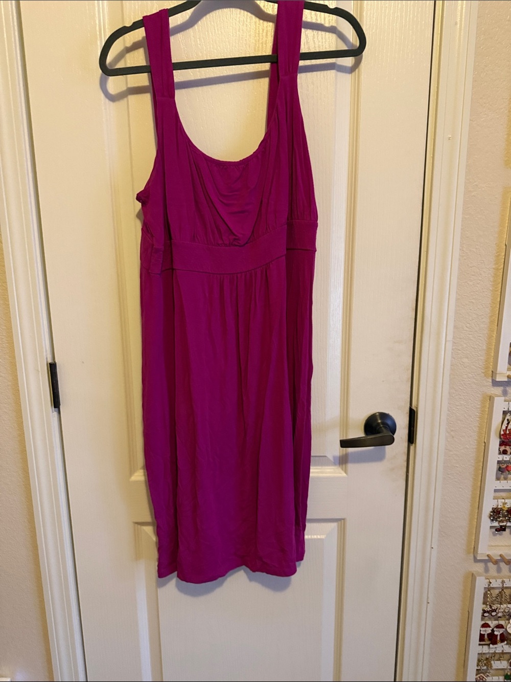 Ann Taylor Magenta Midi Tank Dress
